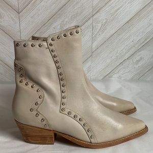 Free People Billy studded Cowboy western ankle boots 39.5